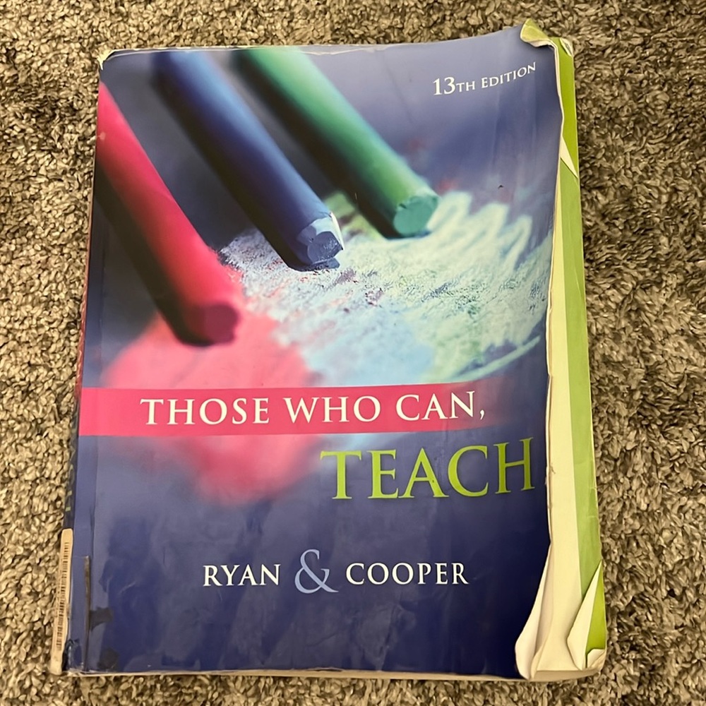 Those who can teach book